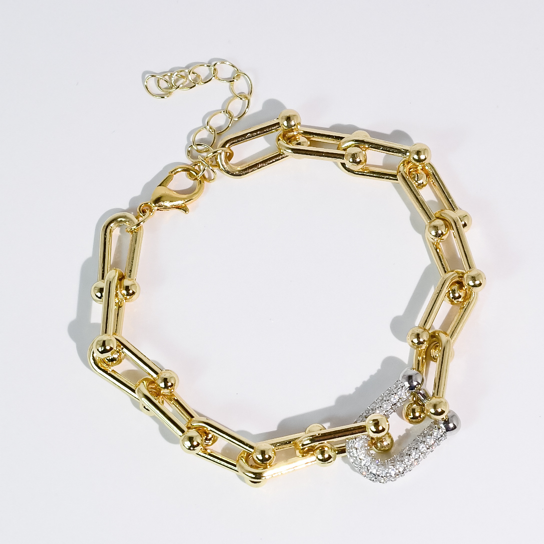 Lock It in Gold/Silver Bracelet