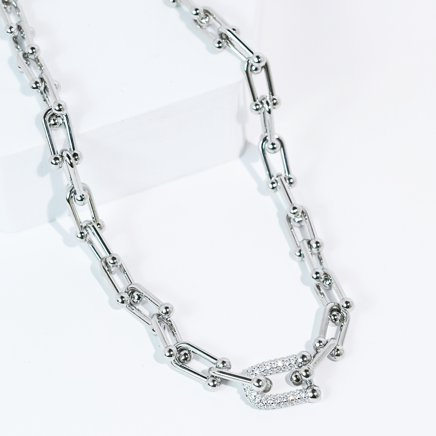 Lock It In Silver Necklace
