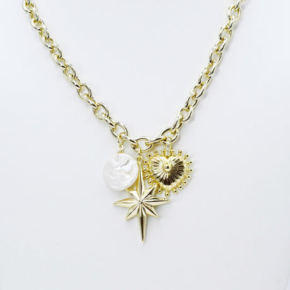 Lovely Link Necklace Gold J43