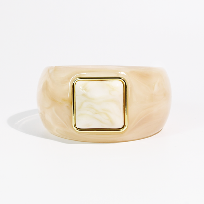 Lucky Girl Cream Bangle