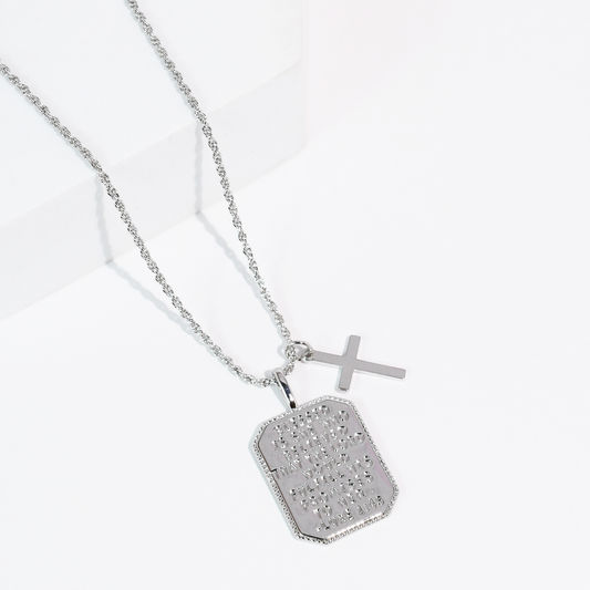 Luke 1:45 Silver Necklace