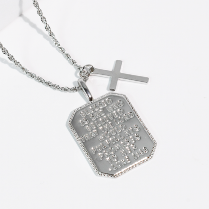 Luke 1:45 Silver Necklace