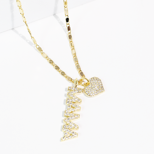 Mama Heart Gold Necklace