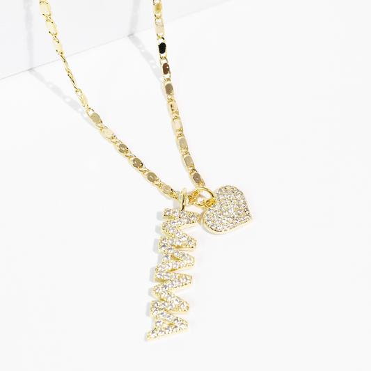 Mama Heart Gold Necklace