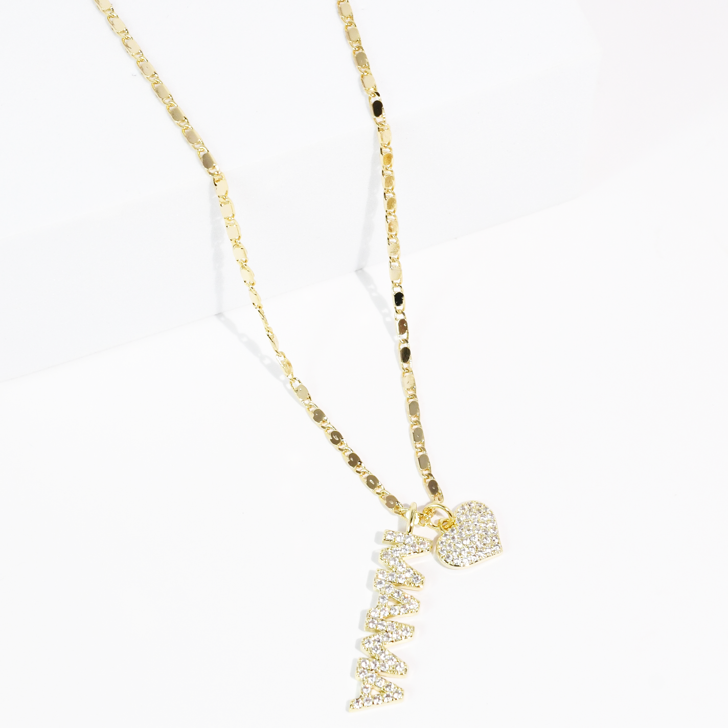 Mama Heart Gold Necklace