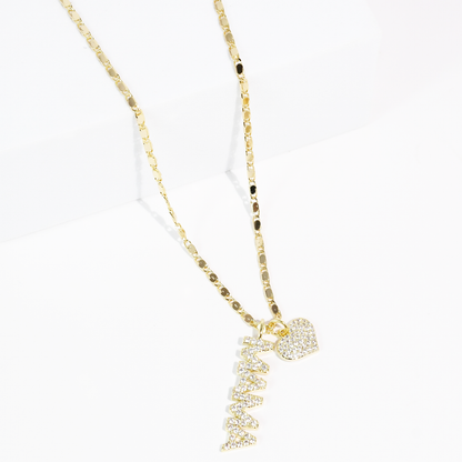 Mama Heart Gold Necklace