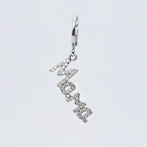 Mama Crystal Charm Silver CH-194