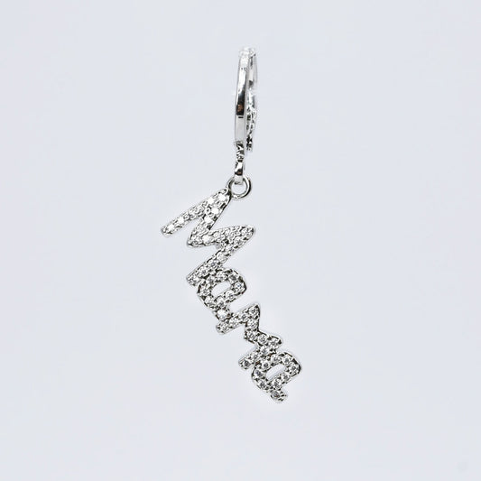 Mama Crystal Charm Silver CH-194