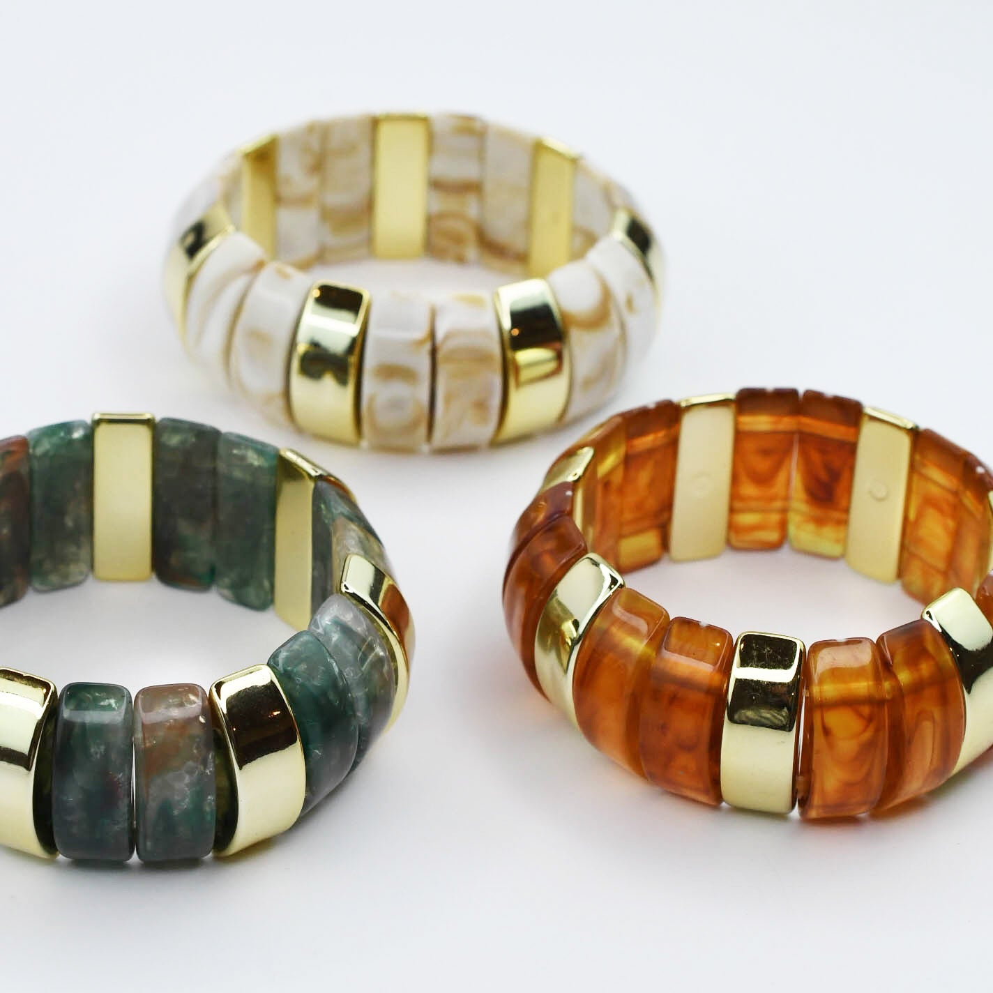 Chunky Resin & Marble Bracelet – Treasure Jewels, Inc.