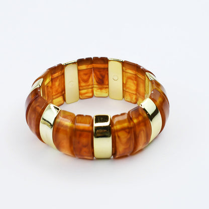 Chunky Resin & Marble Bracelet