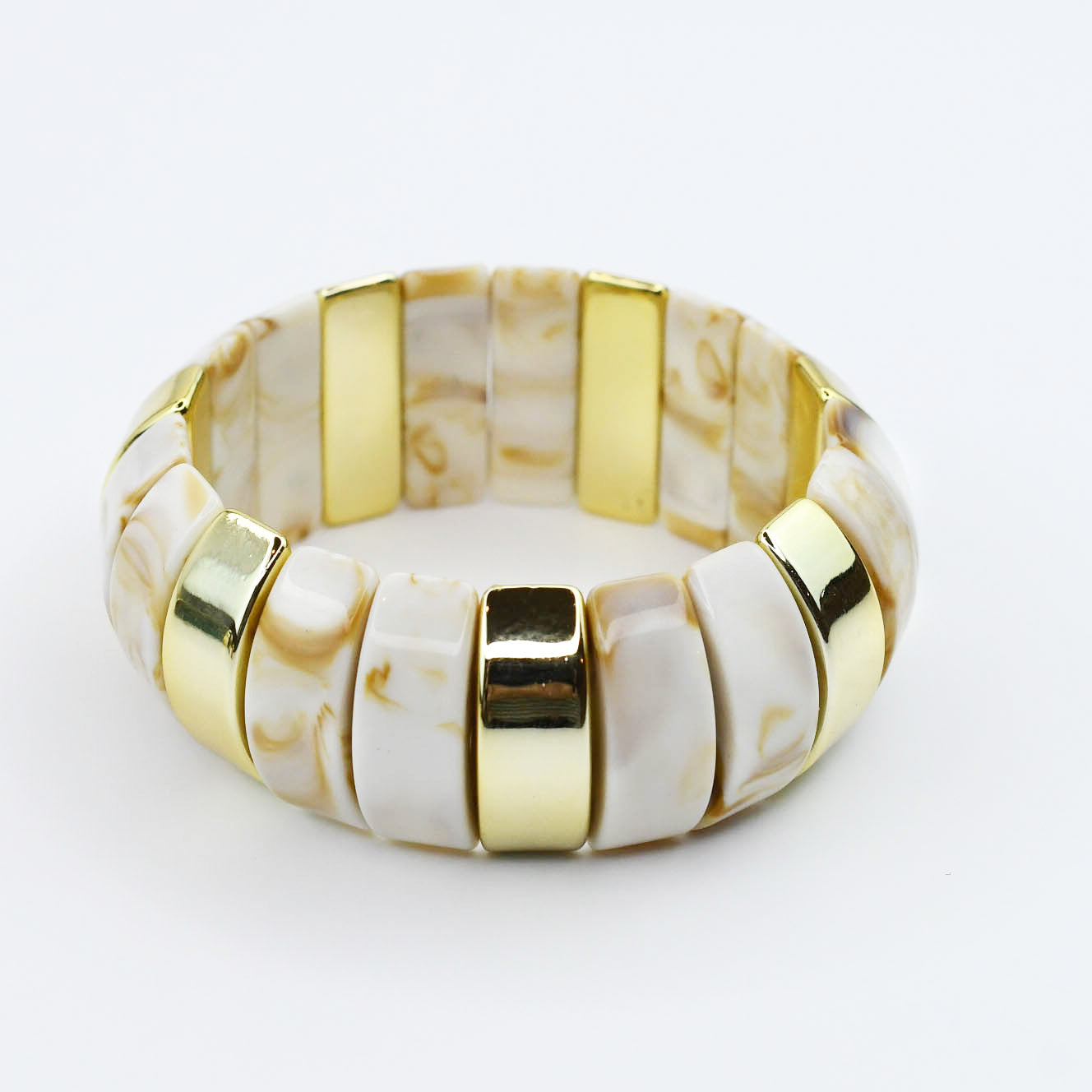 Chunky Resin & Marble Bracelet