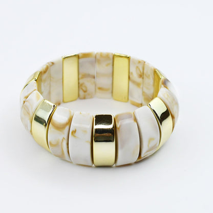 Chunky Resin & Marble Bracelet