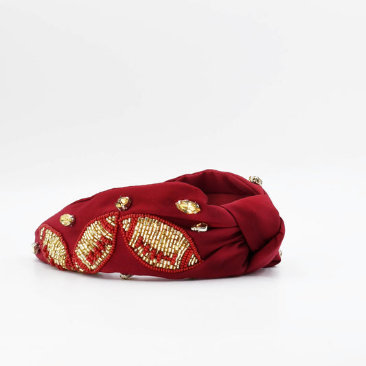 Maroon/Gold Football Headband U54 & U85