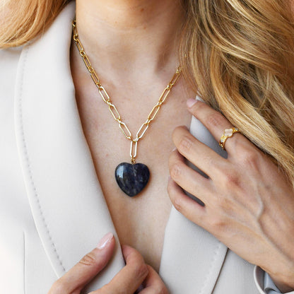 Midnight Heart Necklace