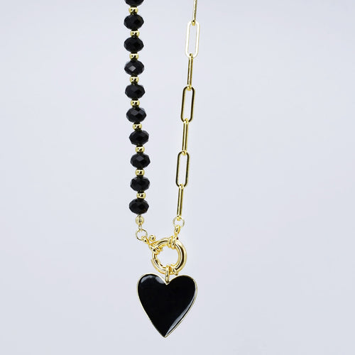 Midnight Heart Necklace O37