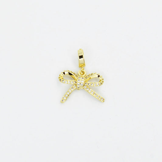 Mini Ribbon Gold Charm CH-107