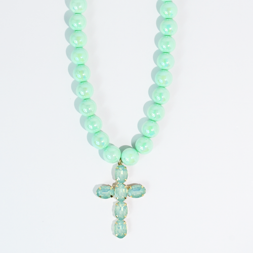 Mint Grace Cross Necklace