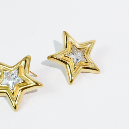 Mix Metal Star Stud