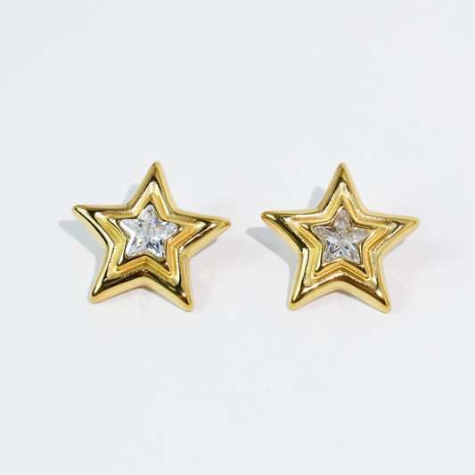 Mix Metal Star Stud