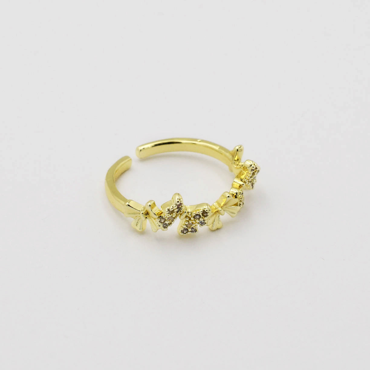 Multi Bow Ring Gold P1