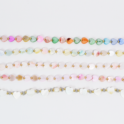 Multi Heart Stone Necklaces