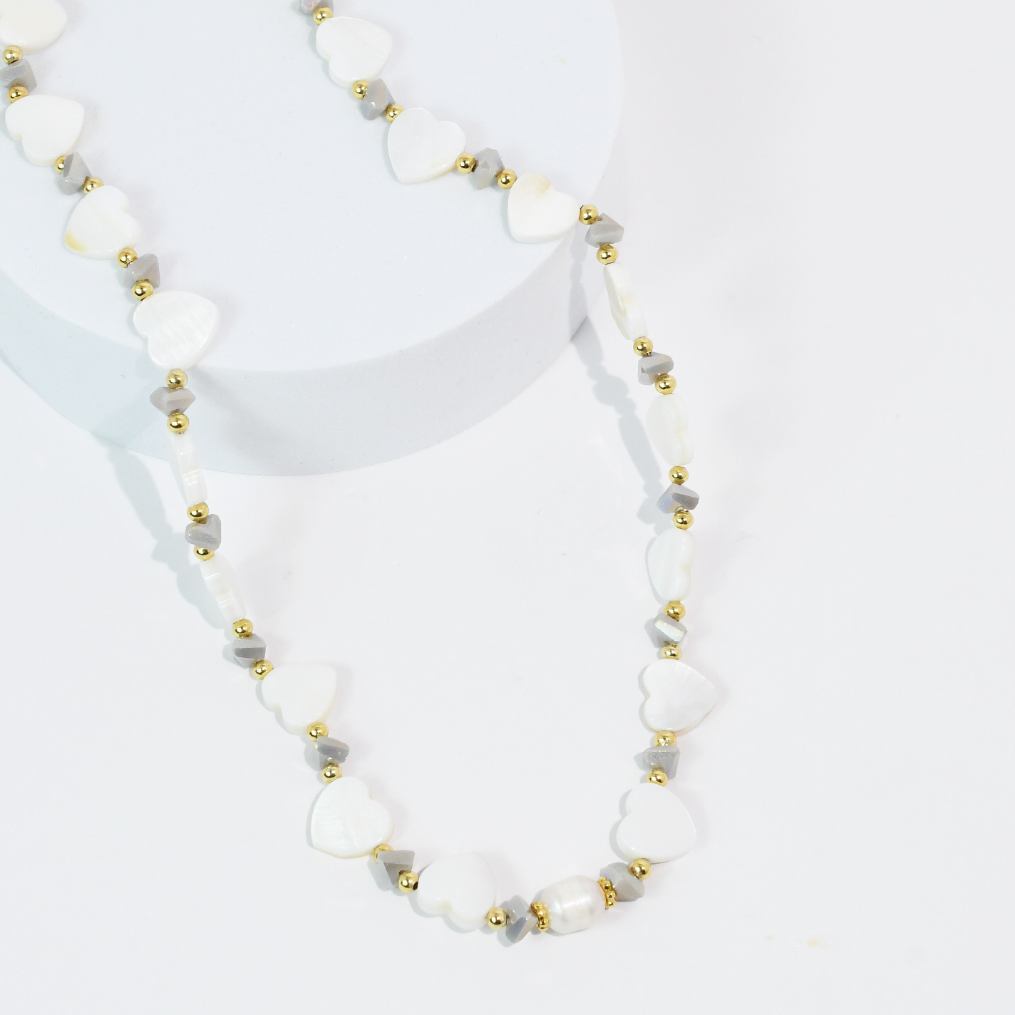 Multi Heart Stone Necklaces