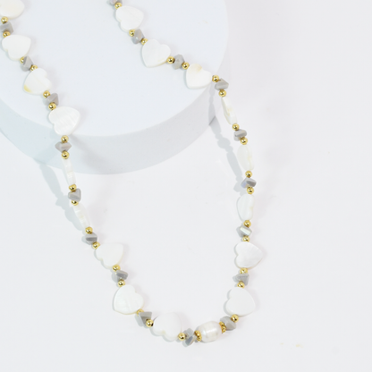 Multi Heart Stone Necklaces