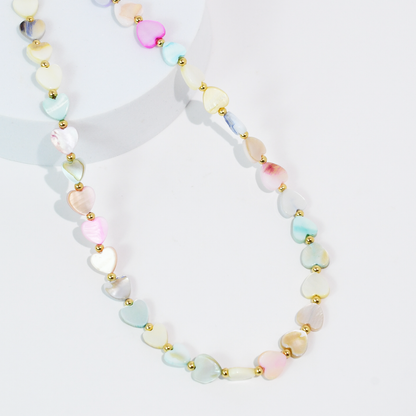 Multi Heart Stone Necklaces