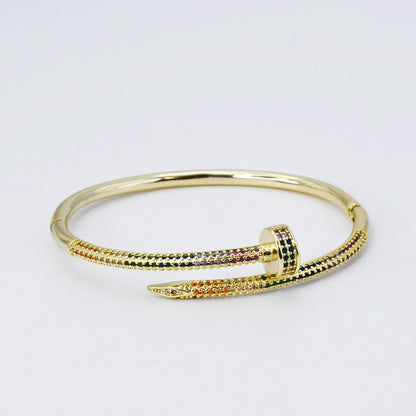 Multi Nail Gem Bangle O13