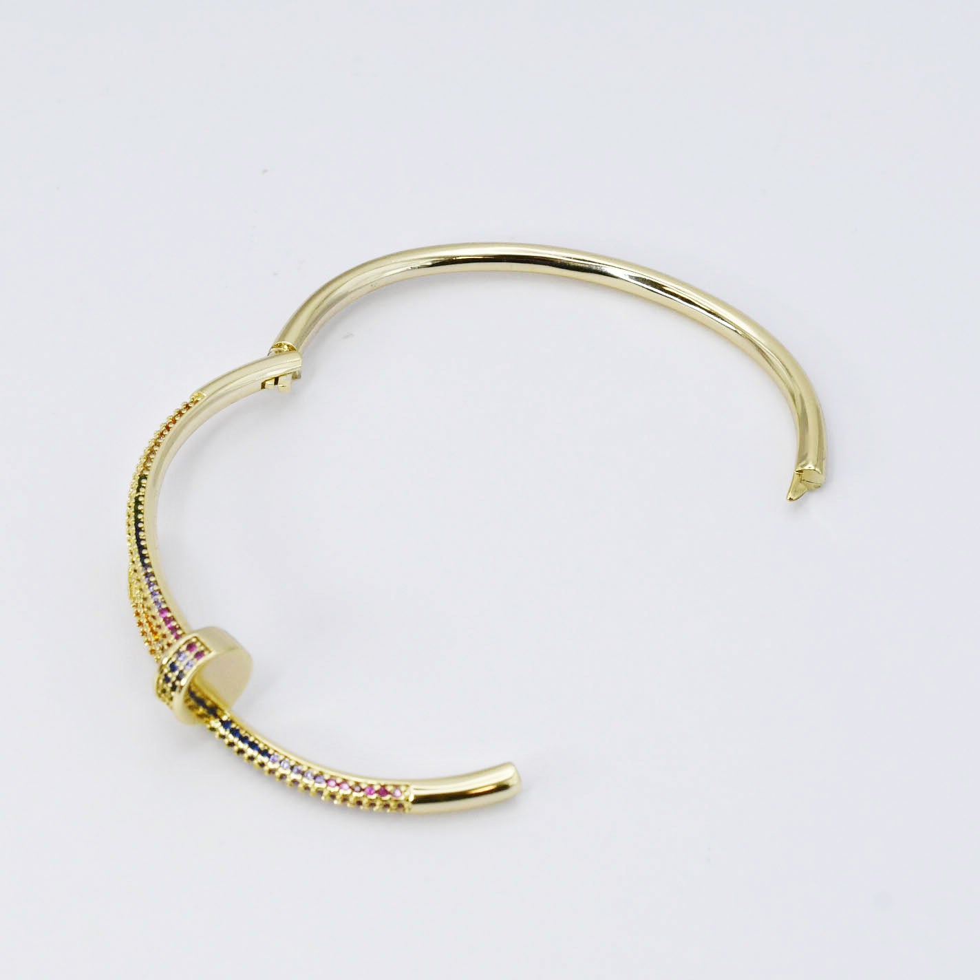 Multi Nail Gem Bangle O13