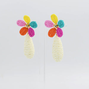 Multi Raffia Flower A42