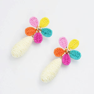 Multi Raffia Flower A42