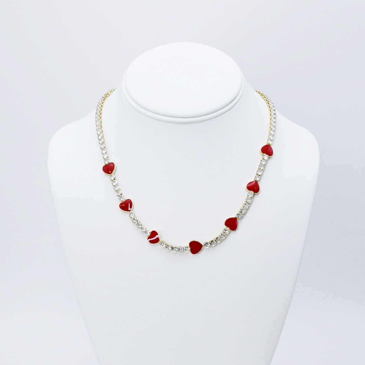 Multi Red Heart Chocker J22