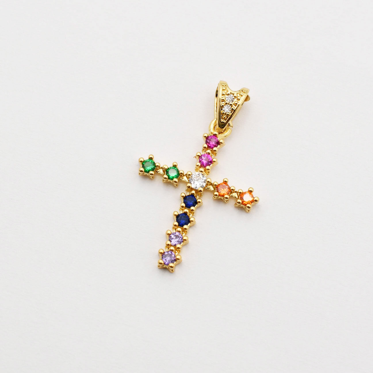 Sparkling Cross Charm