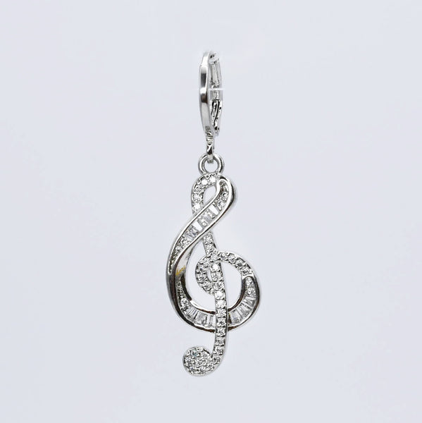 Music Note Silver Charm CH-347