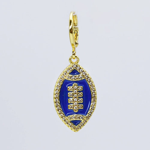 Navy Blue Football Charm CH-338