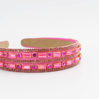 Neon Pink Double Glam Headband