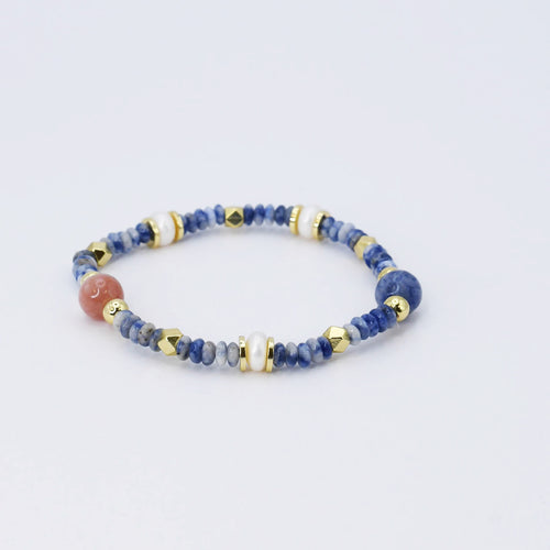 Ocean Blue Beaded Bracelet T65