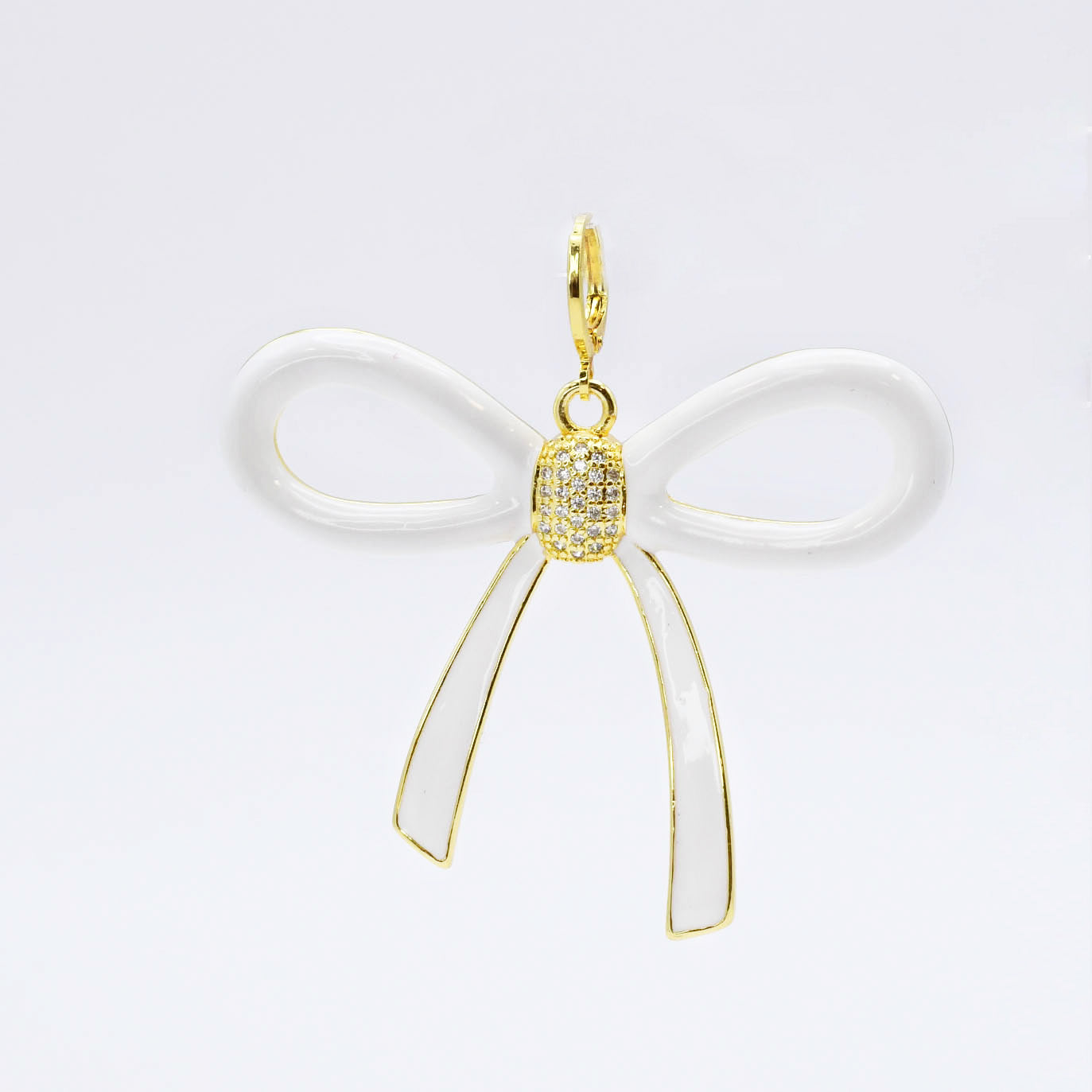 Oversize White Bow Charm