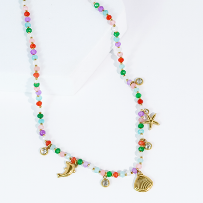 Pack Your Bags Beaded Necklace