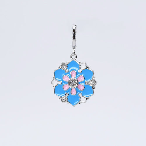 Pastel Flower Silver Charm CH-53