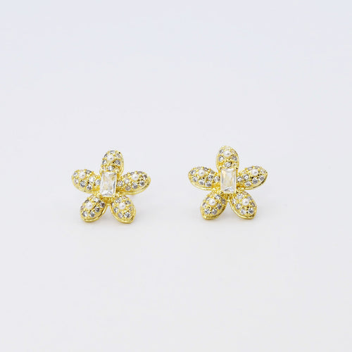 Pave Flower Stud G15