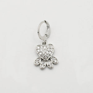 Pave Pet Paw Silver