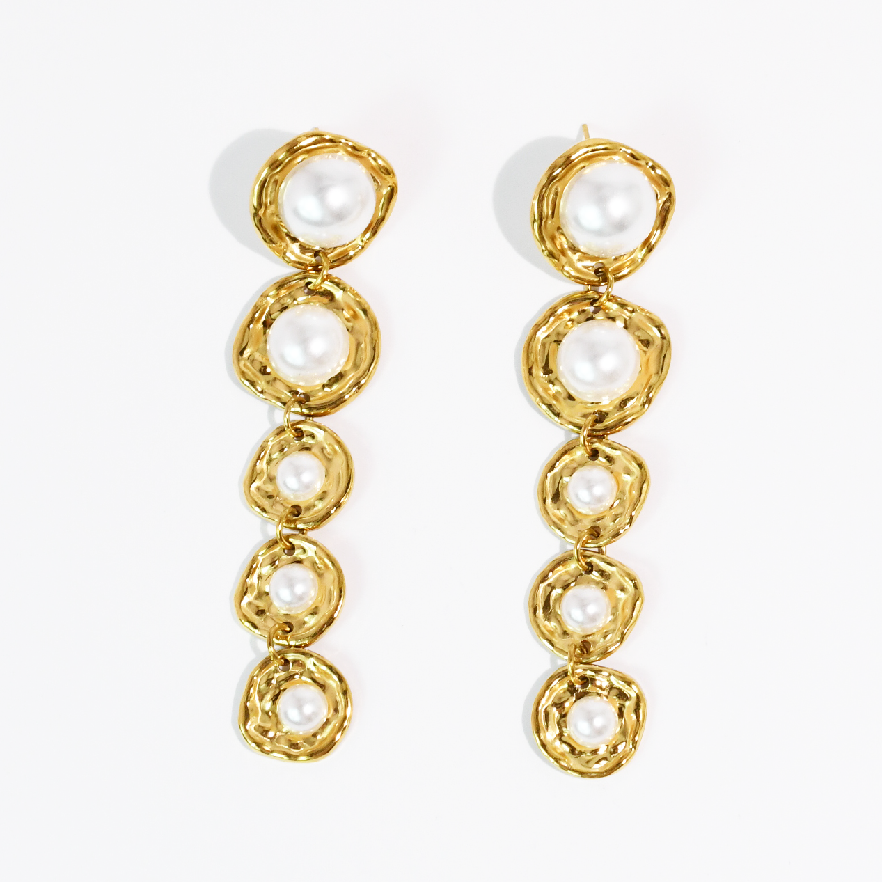 Pearl Cascade Earrings Waterproof