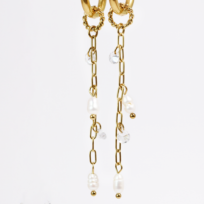 Pearl Drops Love Waterproof Earrings