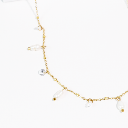 Pearl Drops Love Waterproof Necklace