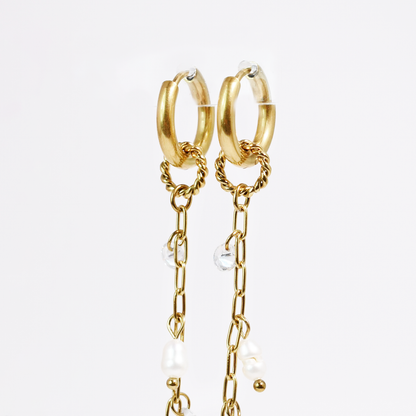Pearl Drops Love Waterproof Earrings