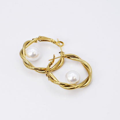 Pearl Embrace Hoop