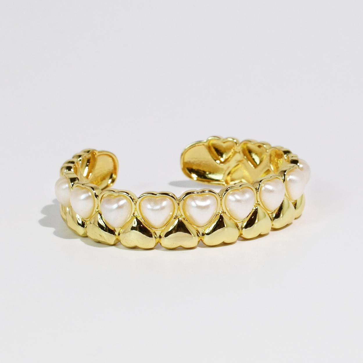 Pearl Heart Cuff