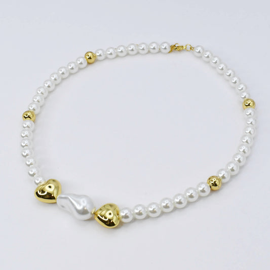 Pearl Heartbeat Necklace I-62